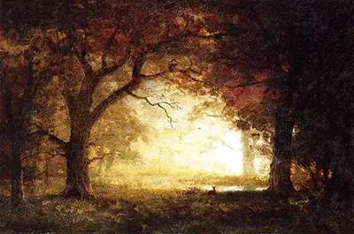 Forest Sunrise Albert Bierstadt